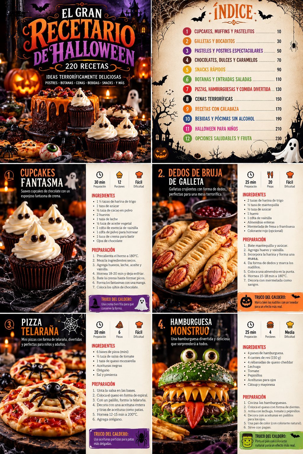 Colección de recetas de Halloween